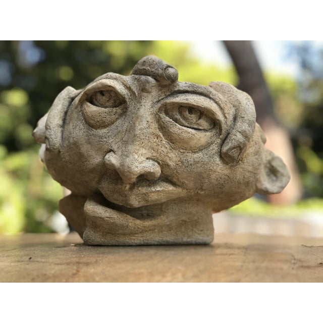 Ceramic Stoneware Face Sculpture from Vallauris For Sale - Image 7 of 7
