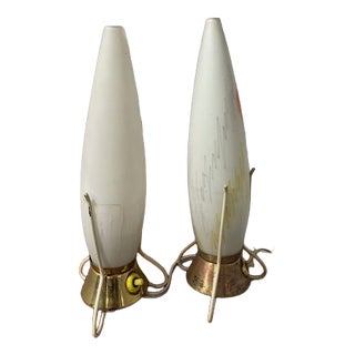 Vintage Rocket Desk Lamps by Leos Nikos for Zekov, Set of 2 For Sale