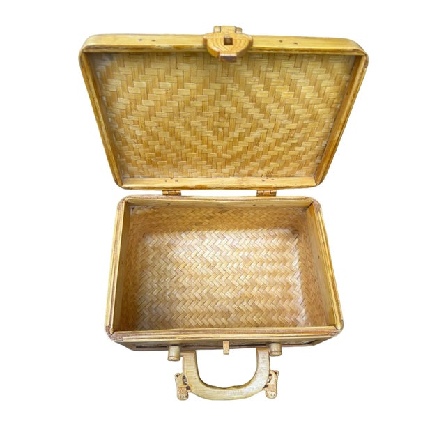 1970s Vintage Handcrafted in Shanghai Woven Bamboo Nesting Storage ...