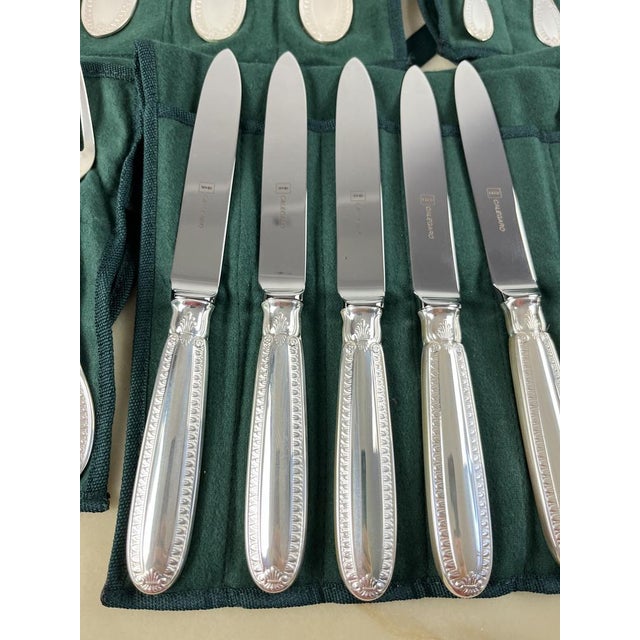 Traditional Empire Style Silver Cutlery Set, Italy, 1990s, Set of 101 For Sale - Image 3 of 15