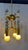 Stone Handmade Brass Pendant Light, Marble Accent Ceiling Lamp, Art Deco Mid Century Fixture For Sale - Image 7 of 8