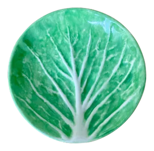 Vintage Dodie Thayer Signed Green Lettuce Leaf Dish