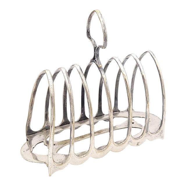 Silver Plate Toast Rack, England Circa 1900 For Sale