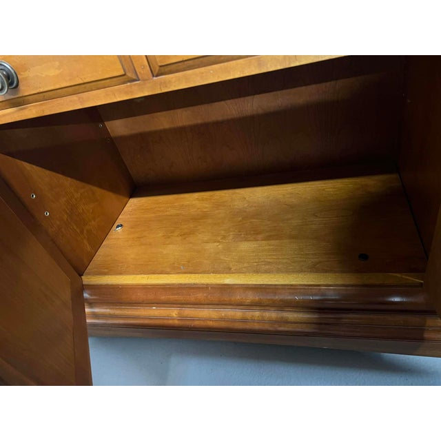 Large Cherry Wood Sideboard, 1980s For Sale - Image 4 of 7