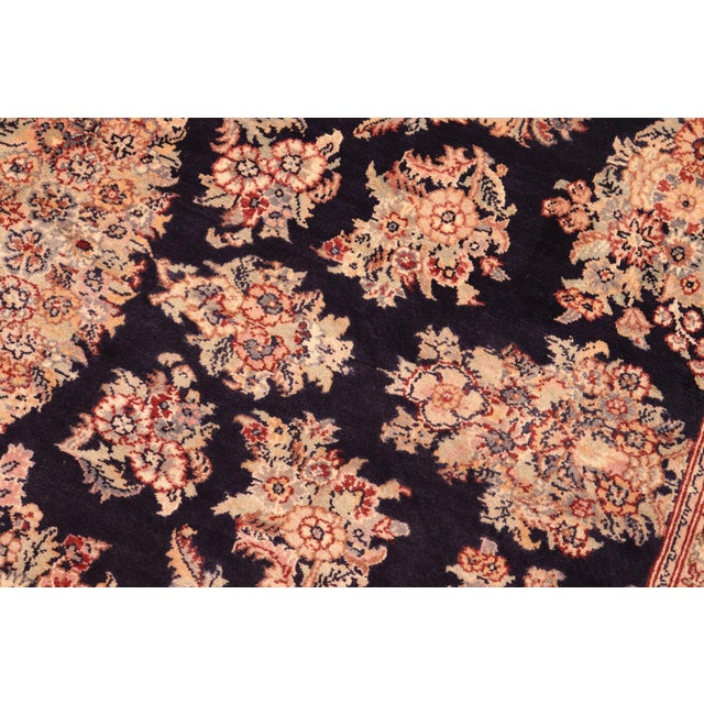Shabby Chic Medallion 1990's Pak-Persian Blue/Beige Wool Rug - 6'1'' X 9'1'' For Sale In New York - Image 6 of 9