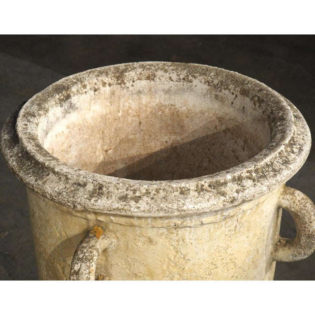 Pair of Vintage French Cement Planters With Looped Handles, Circa 1970s For Sale - Image 11 of 18