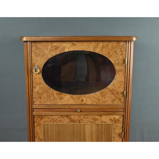 Brown Early 20th Century Art Deco Burl and Mahogany Furniture, 1920s For Sale - Image 8 of 18