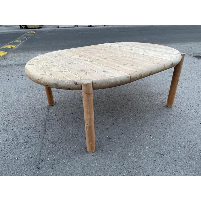 Brutalist Extendable Round Dining Table with Chairs by Rainer Daumiller, 1971, Set of 6 For Sale - Image 6 of 14