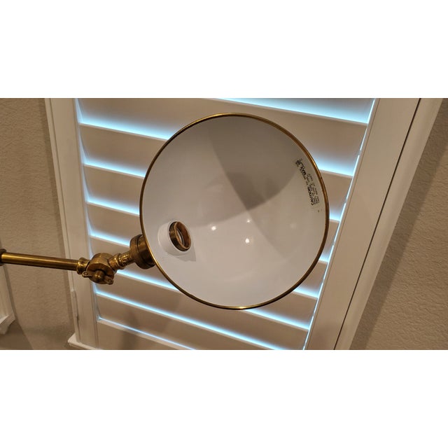 Brass Vintage Neiman Marcus Robert Abbey Articulated Pharmacy Floor Lamp - Burnished Brass For Sale - Image 8 of 8