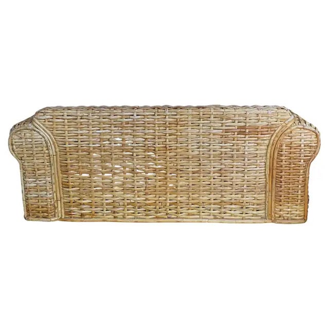 Late 20th Century Ralph Lauren Woven Rattan and Bamboo Sofa For Sale - Image 5 of 13