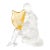 20th Century Saint-Louis French Crystal Sculpture of a Woman Playing a Harp For Sale