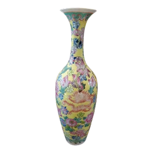 Antique Chinese Porcelain Five Dragons Vase, Signed