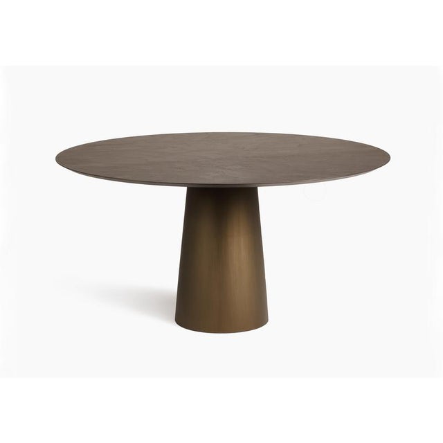 Bronze Fungo 1600 Round Table with Concrete Frame by Disain1971 Dimensions: D 160 x H 75 cm Materials: Cast concrete base...