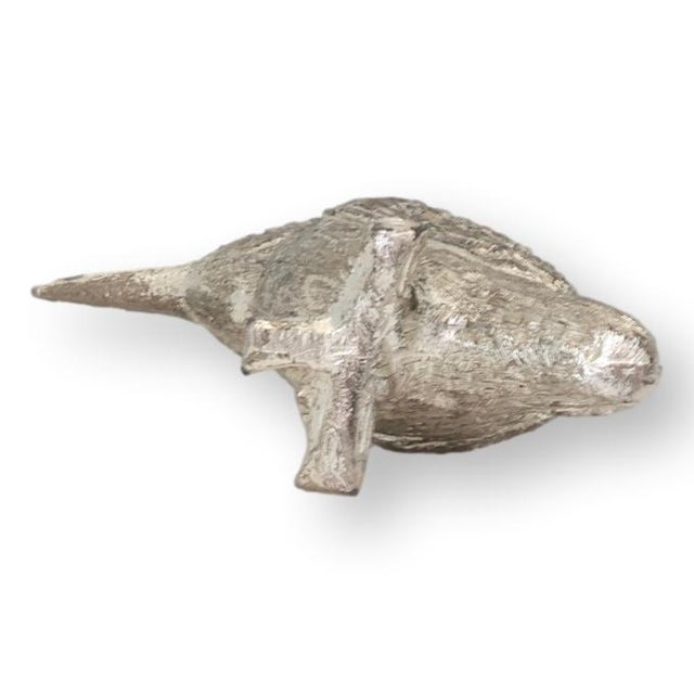 Mid 20th Century English Silverplate Baby Bird Paperweight For Sale - Image 5 of 5