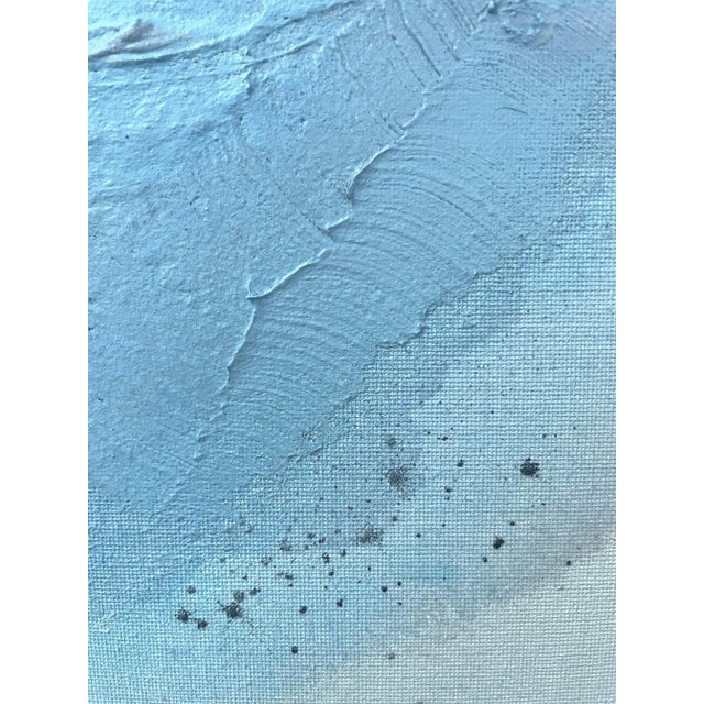 Sky Blue "Raku No01" Contemporary Original Painting, Framed For Sale - Image 8 of 10