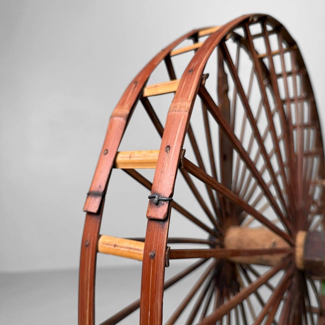 Black Antique Taishō Japanese Spinning Wheel, 1910 For Sale - Image 8 of 10