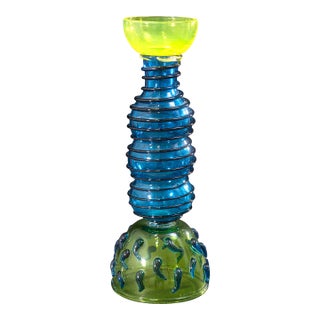 Ettore Sottsass for Memphis Milano Alioth 1983 Signed Glass Sculpture Postmodern For Sale