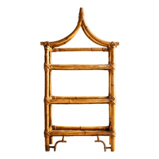 Bamboo Pagoda Shelf, 1960s For Sale