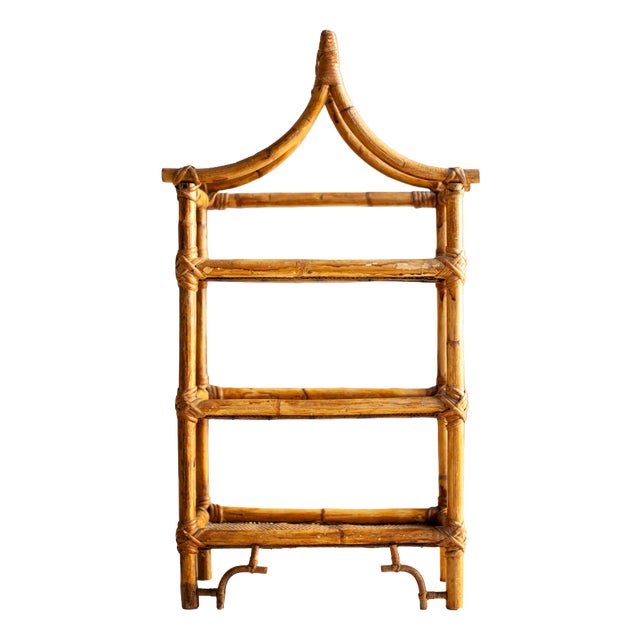 Bamboo Pagoda Shelf, 1960s For Sale
