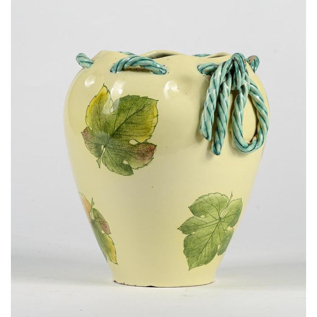 Porcelain vase marked rometti umbertide 118 measures 18 x 19 x h 20.5 category vase style art nouveau size: height 20.5...