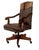 Mid-Century Modern Bowie Axis Chocolate Desk Chair | Western | Executive | Axis Hide | Leather For Sale - Image 3 of 4