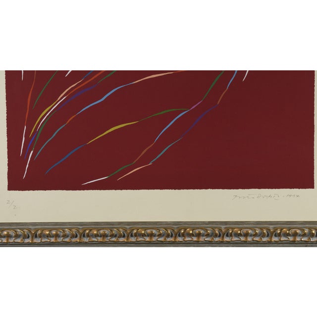 1990s abstract contemporary piero dorazio signed original wonk on paper a beautiful graphic work by piero dorazio, one of...