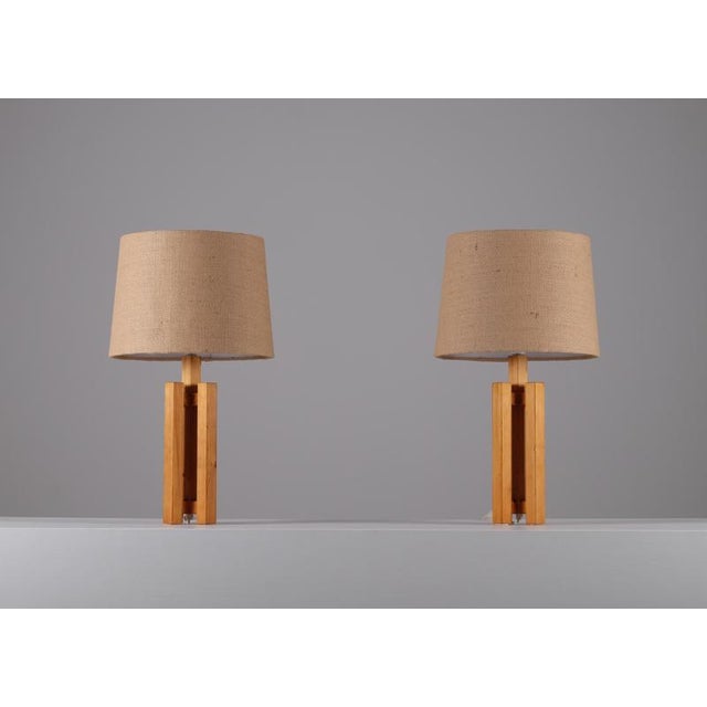 Pine Table Lamps, Sweden, 1970s, Set of 2 For Sale - Image 6 of 10