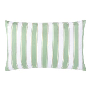 Scalamandre 22" x 14" Piano Stripe Pillow in Endive For Sale