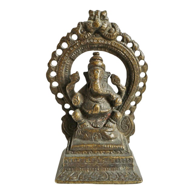 Small Antique Bronze Ganesha For Sale