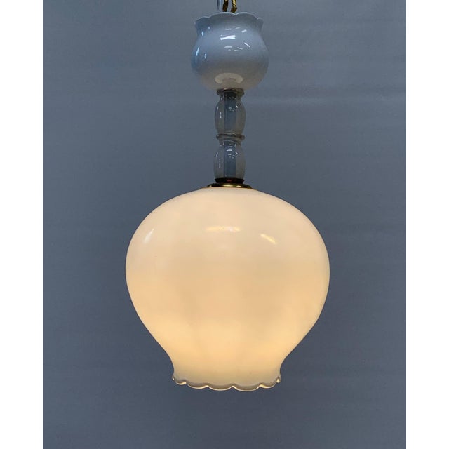White Murano Glass Chandelier from the Bristol Hotel by Gio Ponti for Seguso V.A., 1950 For Sale - Image 8 of 9