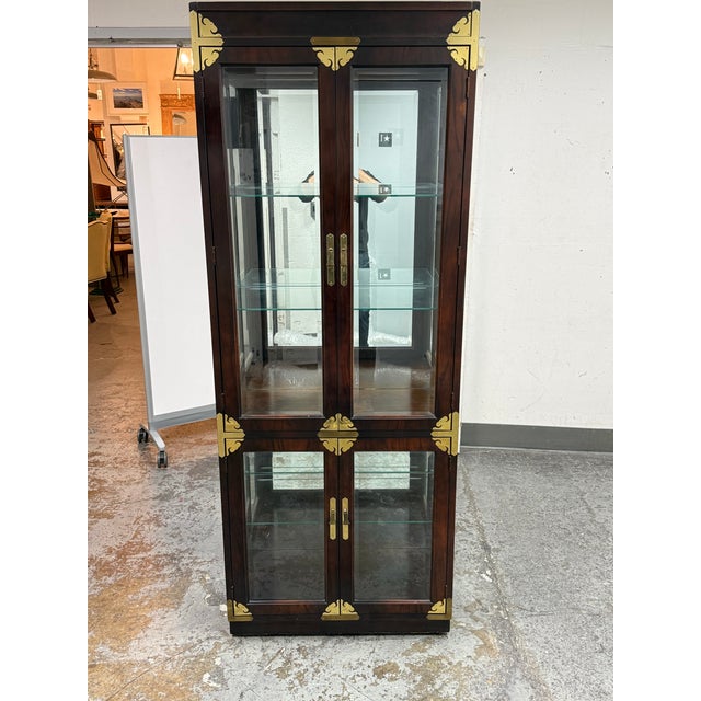 Wood Late 20th Century Chinoiserie Curio/Display Case For Sale - Image 7 of 12