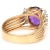 This dazzling, vintage-style, 10K yellow gold ring, with its gorgeous oval-shaped amethyst surrounded by eight sparkling...
