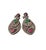 This fabulous vintage hand made sterling silver statement earrings from Jaipur India features ruby ,emerald and sparkling...