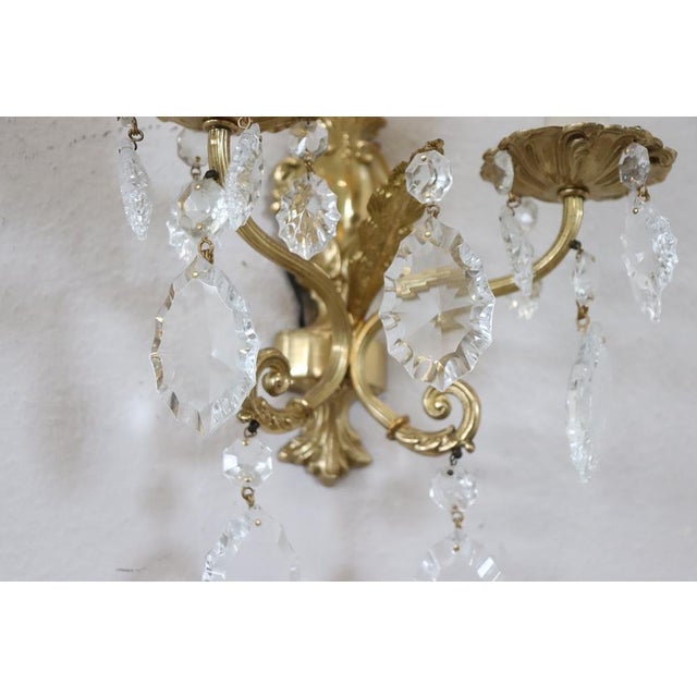 This exquisite pair of Italian sconces from the latter half of the 20th century embodies timeless elegance and...