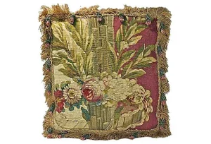 Vintage 18th Century French Aubusson Pillow