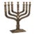 Jerusalem Seven Branch Brass Menorah Enamel Shields 12 Tribes of Israel 4504b For Sale