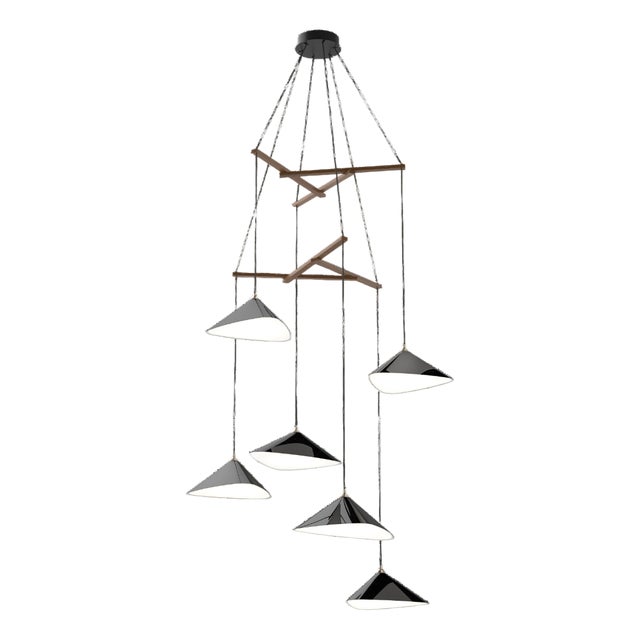 Emily V6 Group in High Gloss Paint Pendant from Moss Objects For Sale