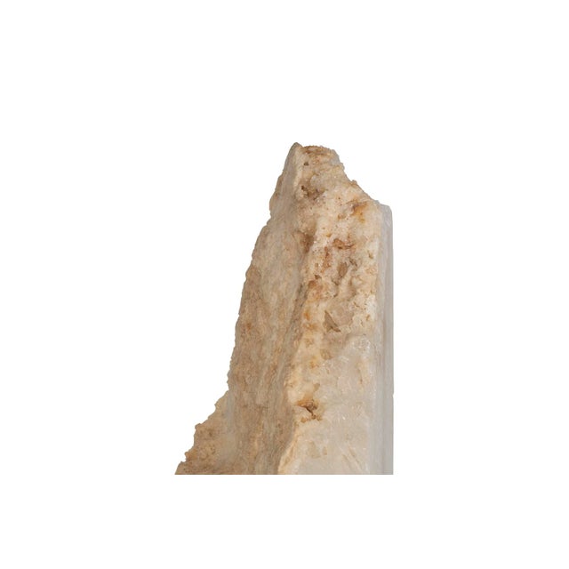 Selenite Sculpture on Steel Museum Mount For Sale - Image 4 of 6