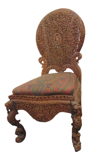 Anglo Indian Teak Carved Side Chair
