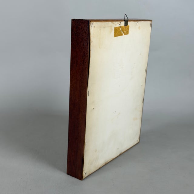 1960s Venditti, Madonna Bronze Bas-Relief Sculpture, 1950s, Bronze and Wood For Sale - Image 5 of 11