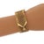 Late 20th Century Estate 18k Yellow Gold 24mm Wide Pin Link Tassel Bracelet For Sale - Image 5 of 5