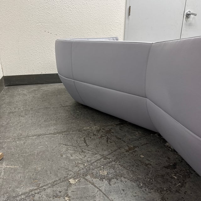 Roche Bobois Gabriele Assmann & Alfred Kleene for Cierre Imbottiti Tangram Leather Sofa For Sale - Image 10 of 12