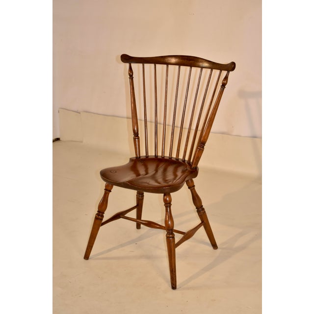 19th Century American Walnut Fan Back Windsor Chair For Sale - Image 9 of 10