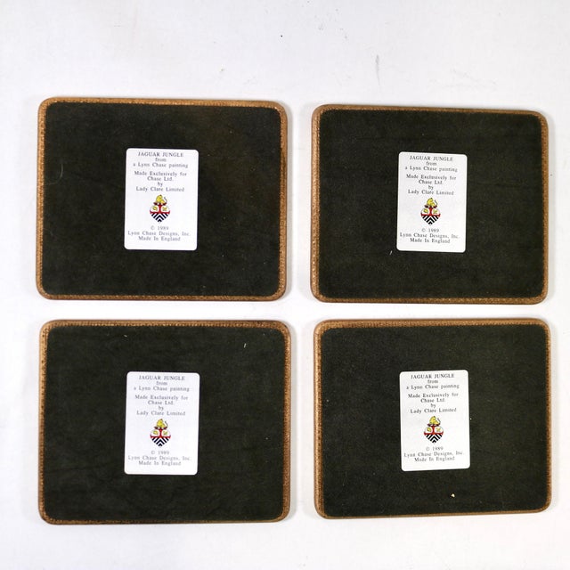 1980s Lynn Chase Jaguar Jungle Coasters- Set of 4 For Sale In Cincinnati - Image 6 of 10