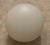 1960s Large Mid-Century Modern Ribbed Opal Glass Ceiling Globe For Sale - Image 4 of 11