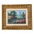 1980’s Original Contemporary Impressionist Garden Landscape Painting Chunky Gold Frame For Sale