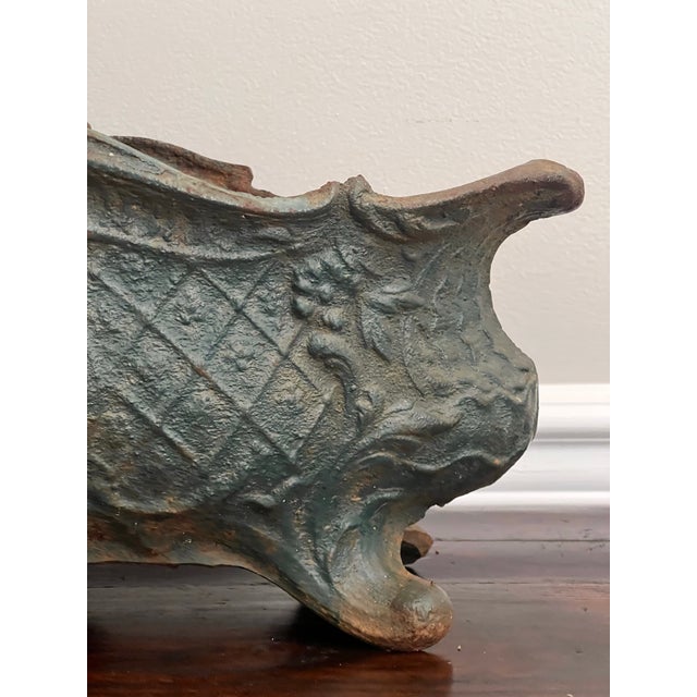 19th Century French Victorian Era Cast Iron Footed Jardiniere For Sale - Image 10 of 15