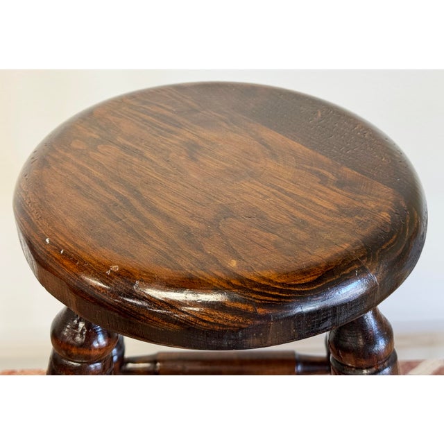 Vintage Turned Wood Stool For Sale In Kansas City - Image 6 of 10