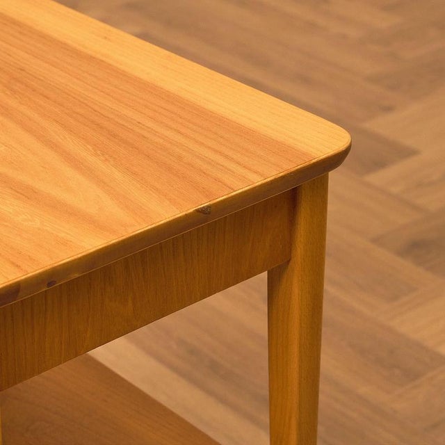 Brown Swedish Bedside Tables in Elm and Beech from Björkås Möbelfabrik, 1950s, Set of 2 For Sale - Image 8 of 11