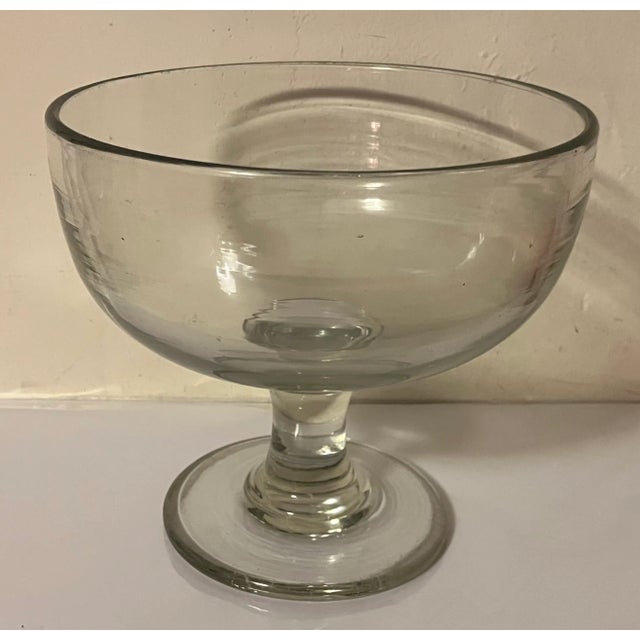 Antique Early 19th Century American Federal Pittsburgh Flint Glass Crystal Footed Compote or Bowl for Punch or Fruit For Sale - Image 12 of 12